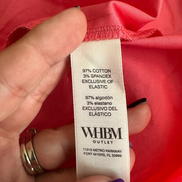NWT White House Black Market Twist Waist Shirt Dress Sunkist Coral XXS #WHBM10 - Picture 4 of 8